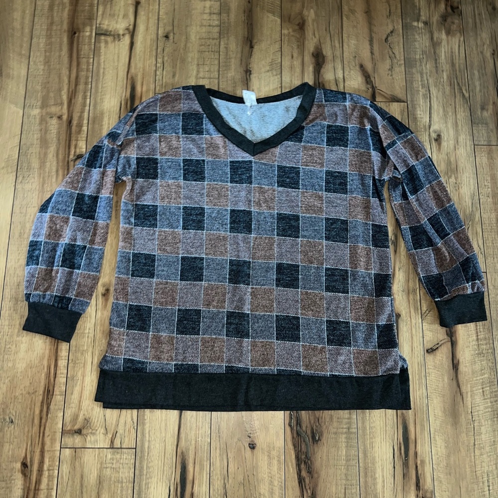 plaid sweater